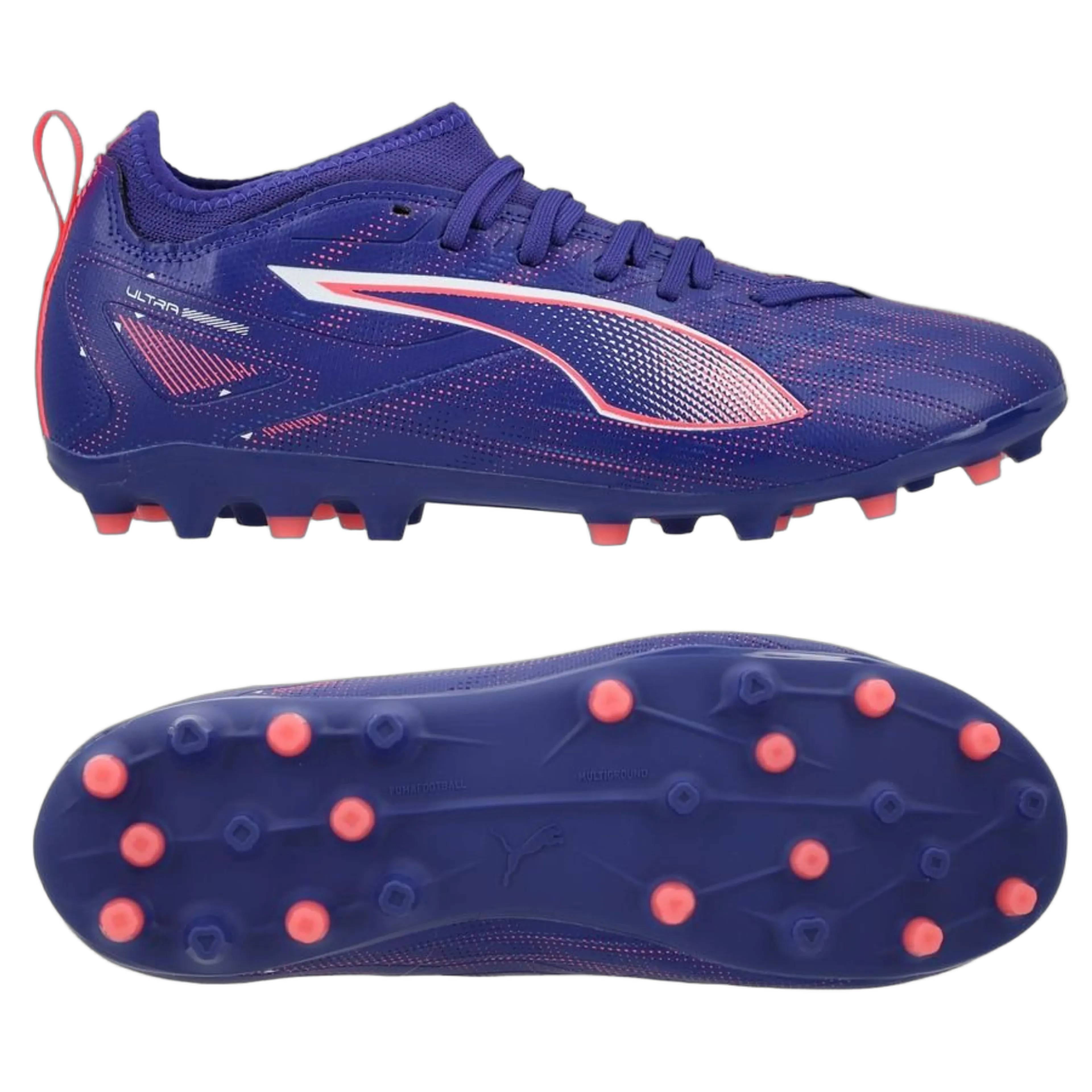 PUMA Ultra 5 Match MG Formula - Lapis Lazuli/Weiß/Sunset Glow JR