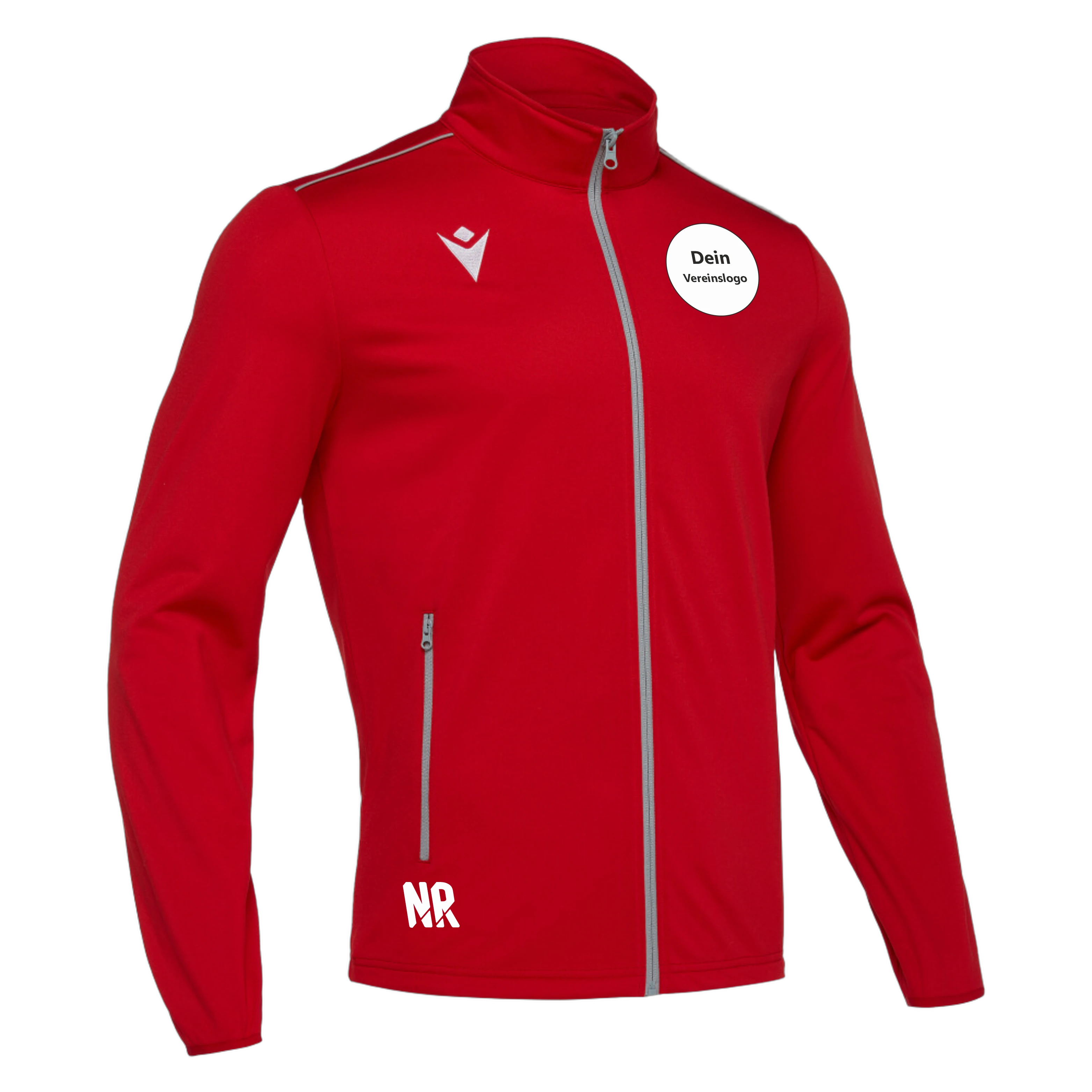 MACRON Herren/Kinder 8122 Nemesis Full Length Zip Top Inkl. Dein Vereinslogo