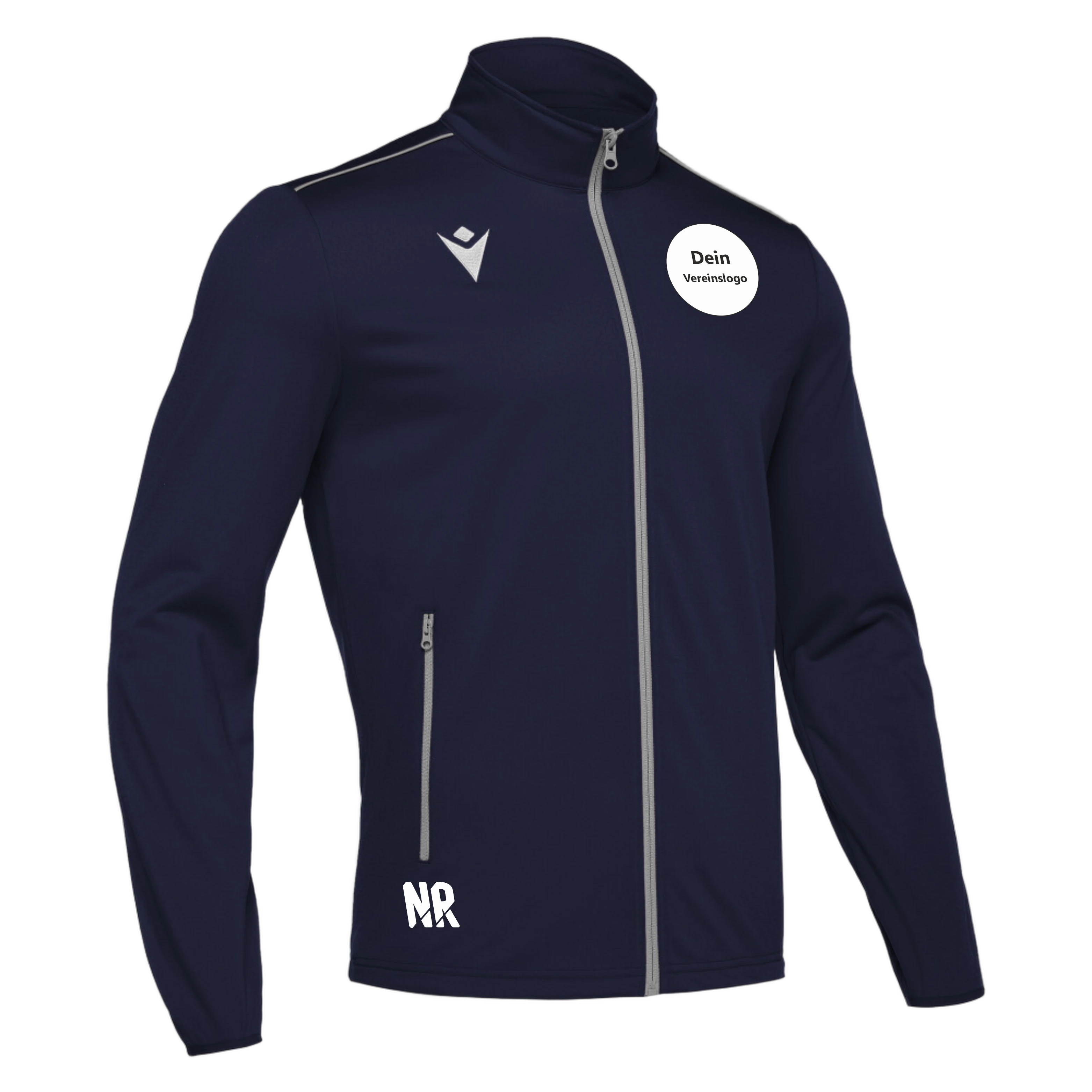 MACRON Herren/Kinder 8122 Nemesis Full Length Zip Top Inkl. Dein Vereinslogo